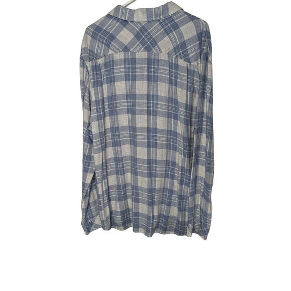 NWT Mens Rails Wyatt blue plaid button front shirt size XXLarge - Picture 4 of 10